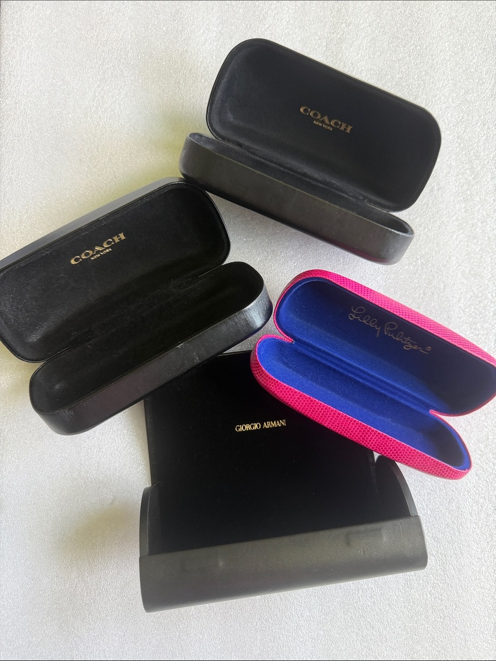 COACH GIORGIO ARMANI LILLY PULITZER Eyeglass Sunglasses Cases Bundle Lot of 4 - Picture 11 of 12